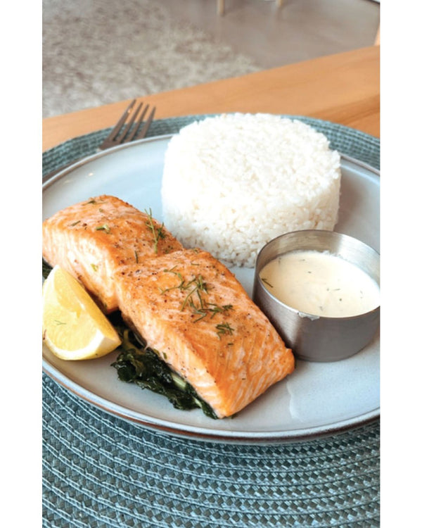 Baked Salmon fillet meal