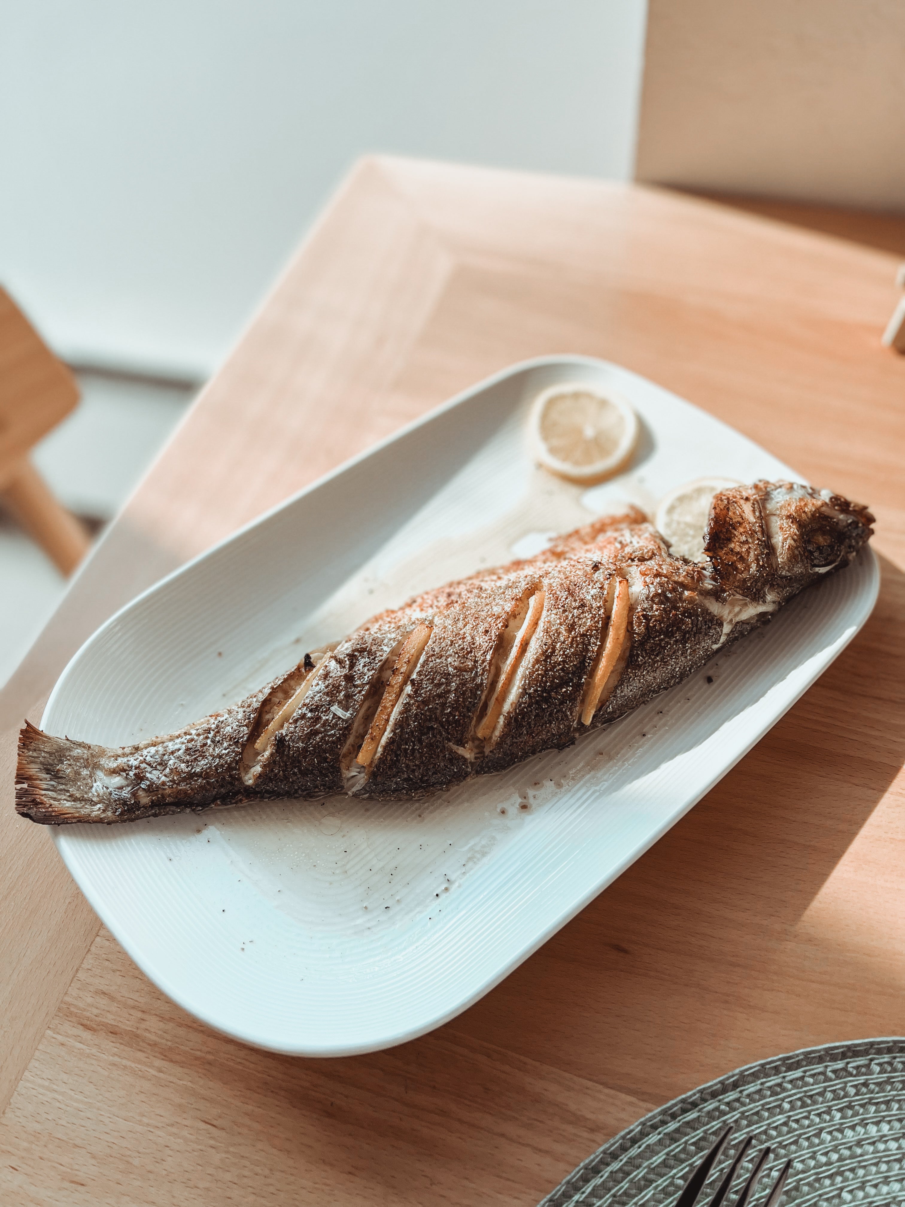Grill Whole Roasted Sea Bass Seabass Oven Baked Whole Sea Bream